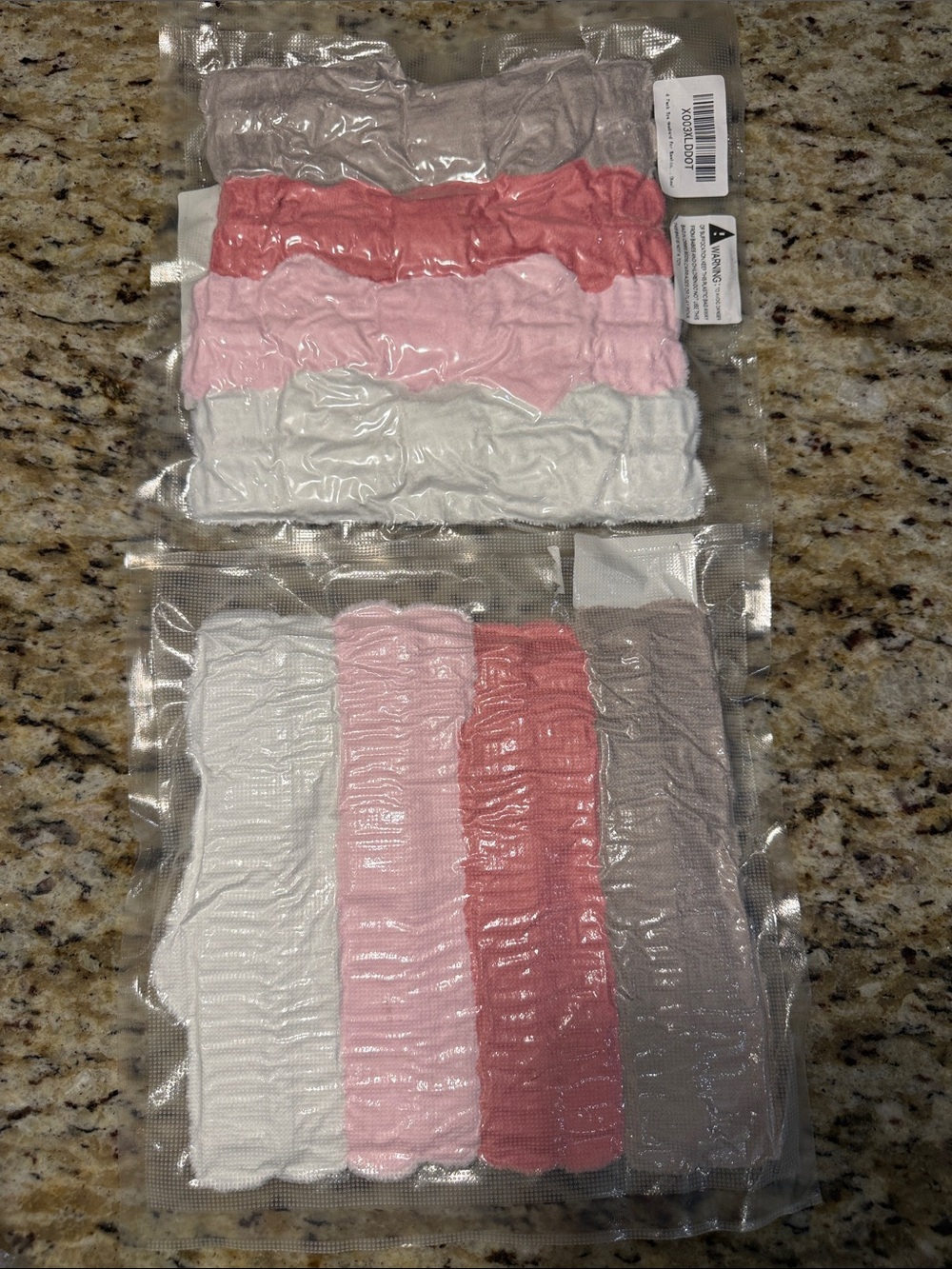 Spa headbands with bow - set of 8